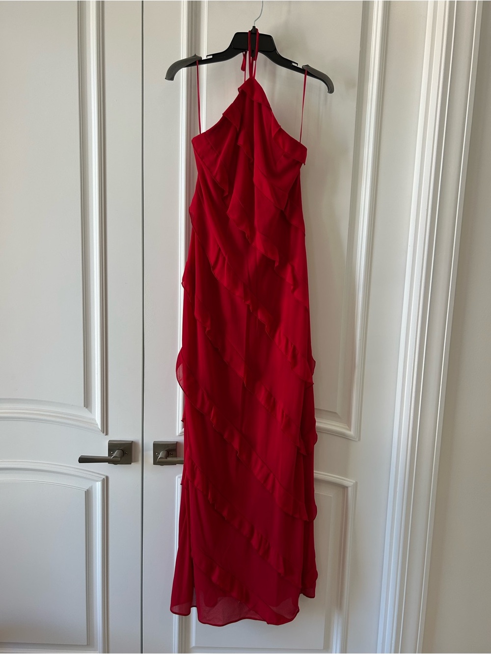 Morgan & Co. Red Ruffle Maxi Dress - Picture 3 of 7